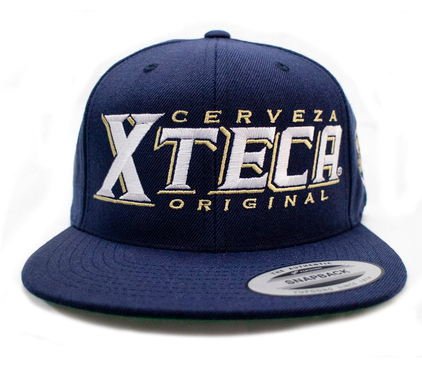 Xteca® Logo Snapback Baseball Cap (Navy Blue)